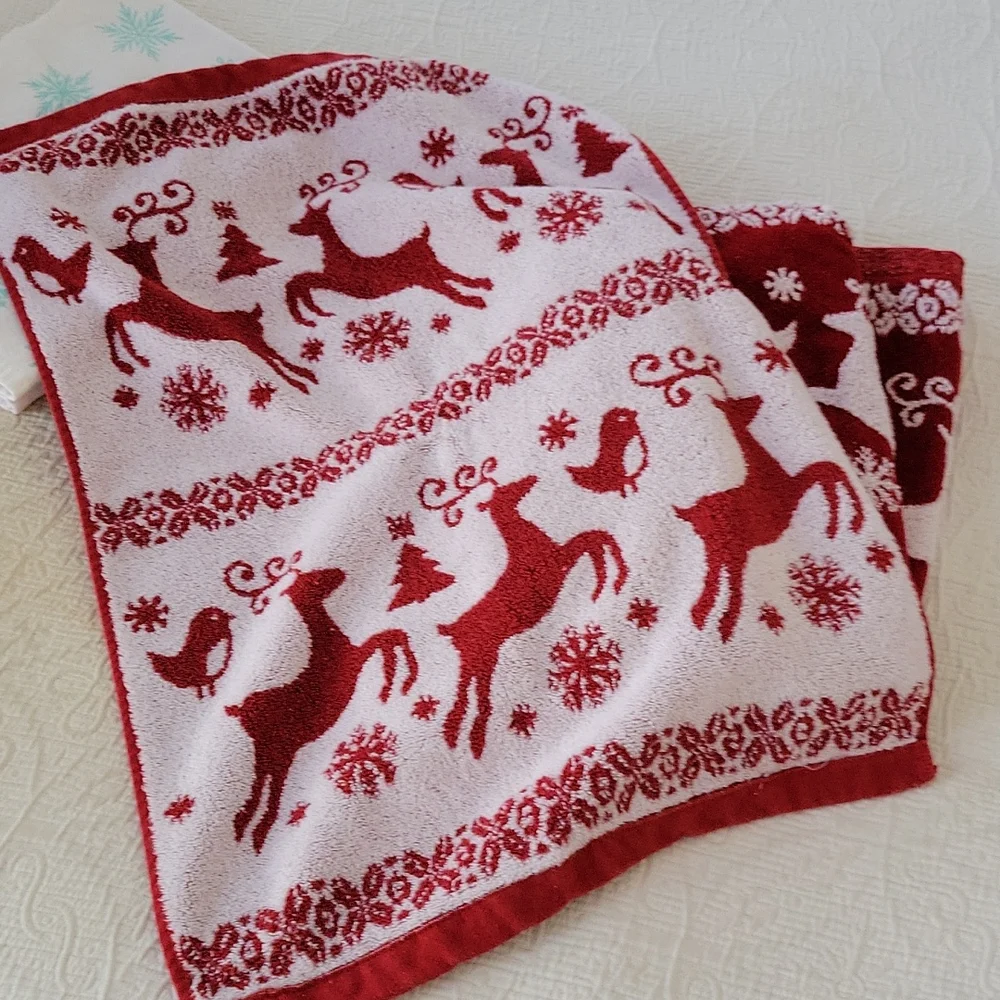 Six Christmas Towels- Sloths & Deers